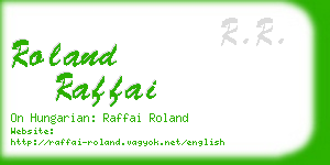 roland raffai business card